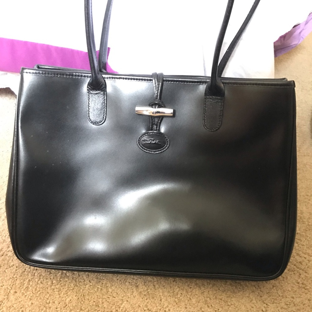 longchamp roseau leather tote